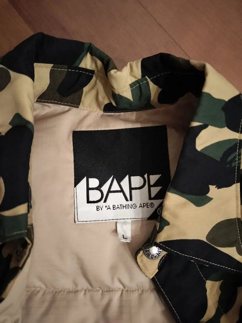 Geki Rare 1st APE APE Camouflage camouflage Down jacket L | 激レア 1st ape エイプ カモフラ 迷彩 ダウン ジャケット L