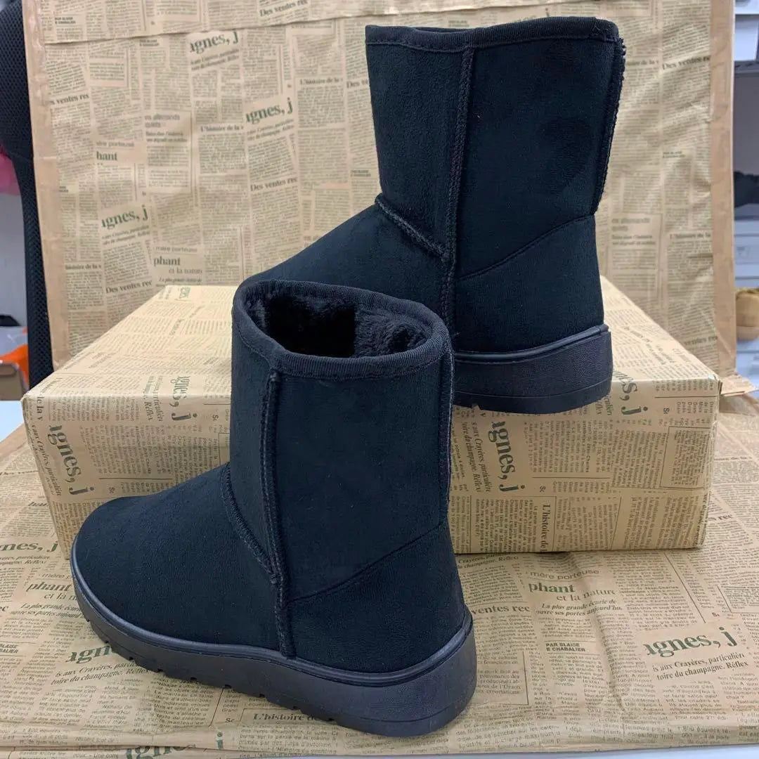 Nuevo ★ Mujer ★ Talla M ★ Botas boamuton traseras ligeras negro 508 | 新品★レディース★Mサイズ★軽量 裏ボアムートンブーツ 黒 508