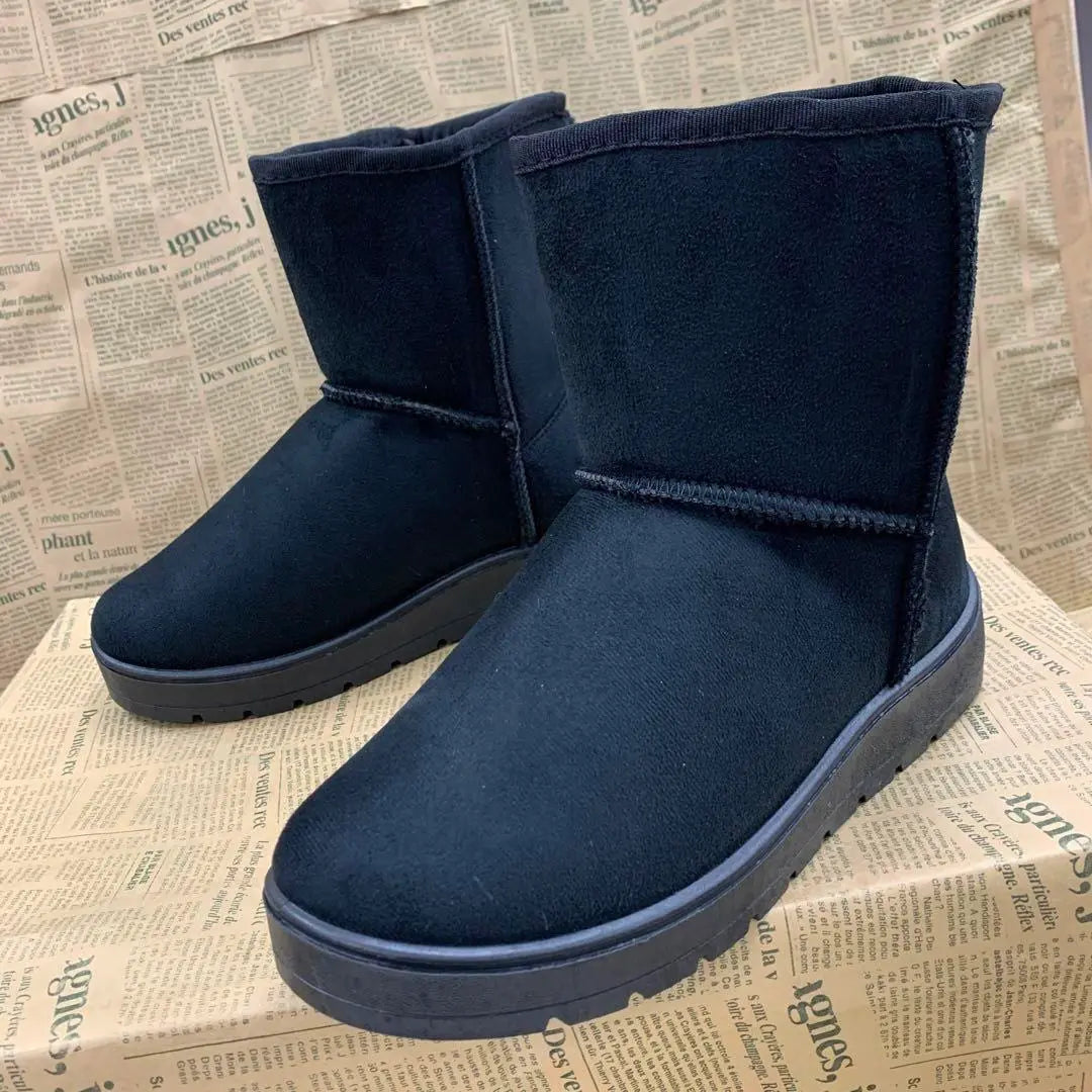 New ★ Ladies ★ M size ★ Lightweight back boamuton boots black 508 | 新品★レディース★Mサイズ★軽量 裏ボアムートンブーツ 黒 508