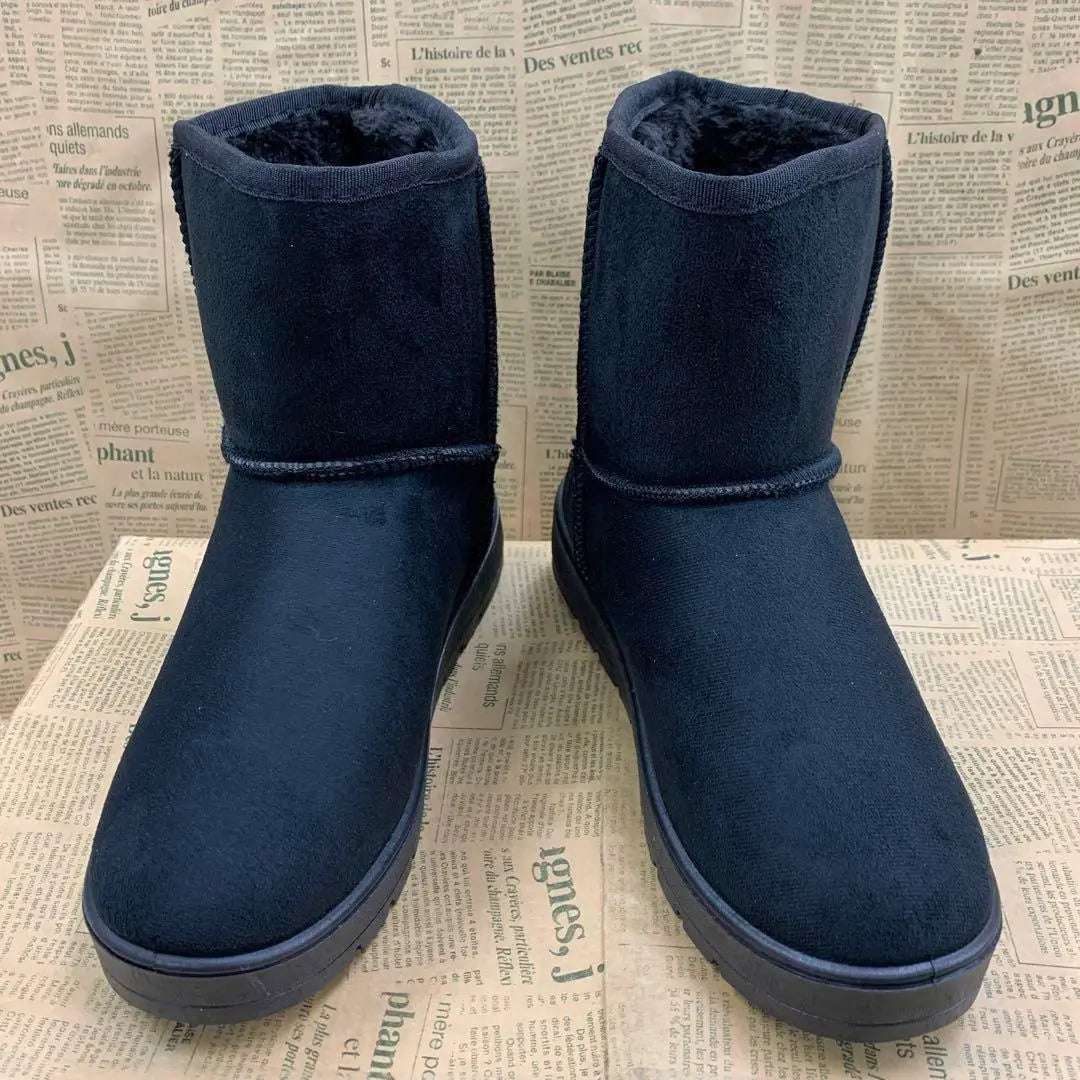 Nuevo ★ Mujer ★ Talla M ★ Botas boamuton traseras ligeras negro 508 | 新品★レディース★Mサイズ★軽量 裏ボアムートンブーツ 黒 508