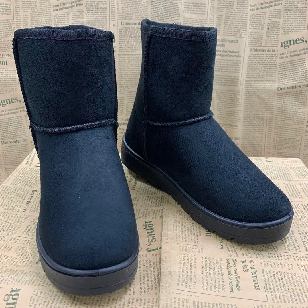 Nuevo ★ Mujer ★ Talla M ★ Botas boamuton traseras ligeras negro 508 | 新品★レディース★Mサイズ★軽量 裏ボアムートンブーツ 黒 508