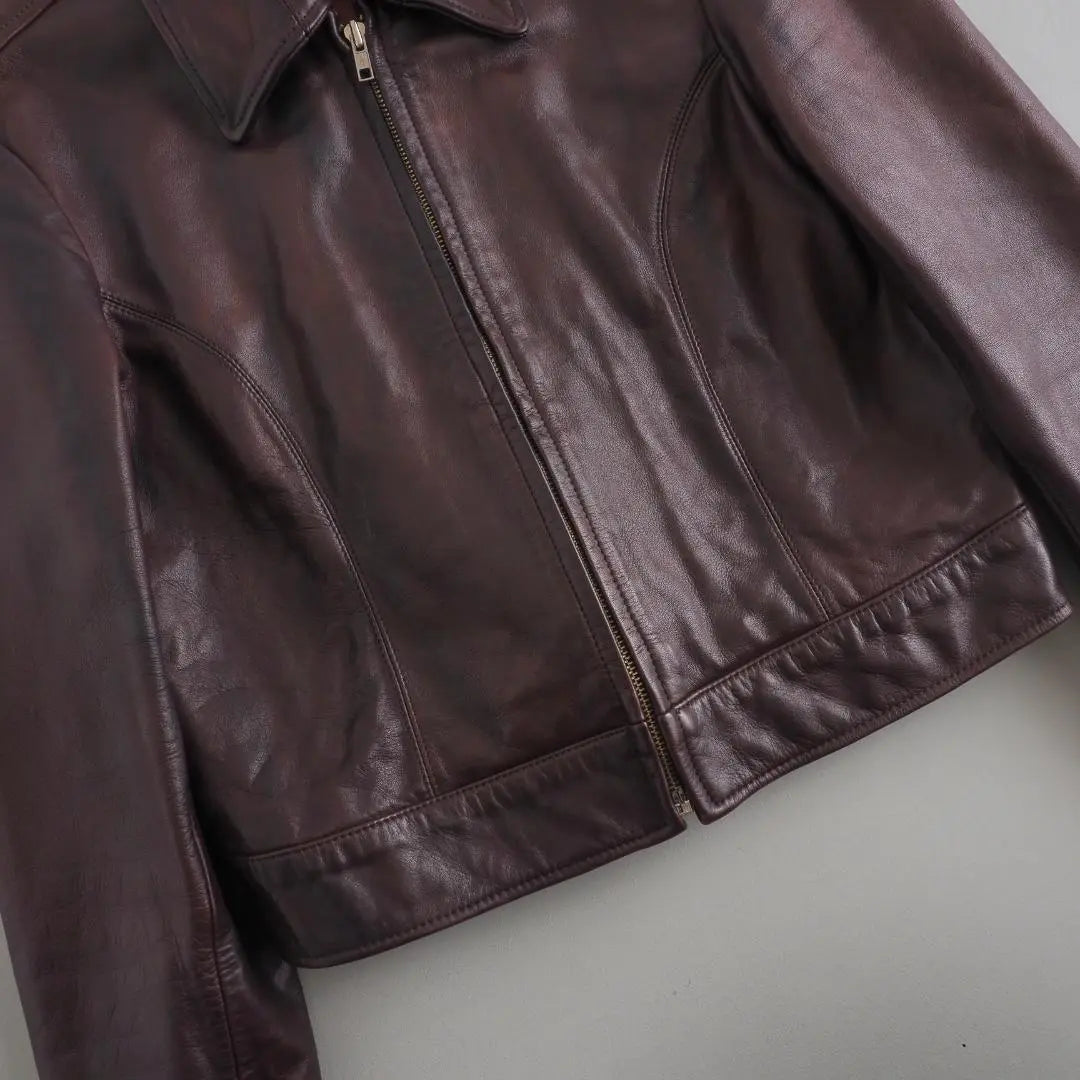 Ralph Lauren genuine leather jacket genuine leather brown beautiful