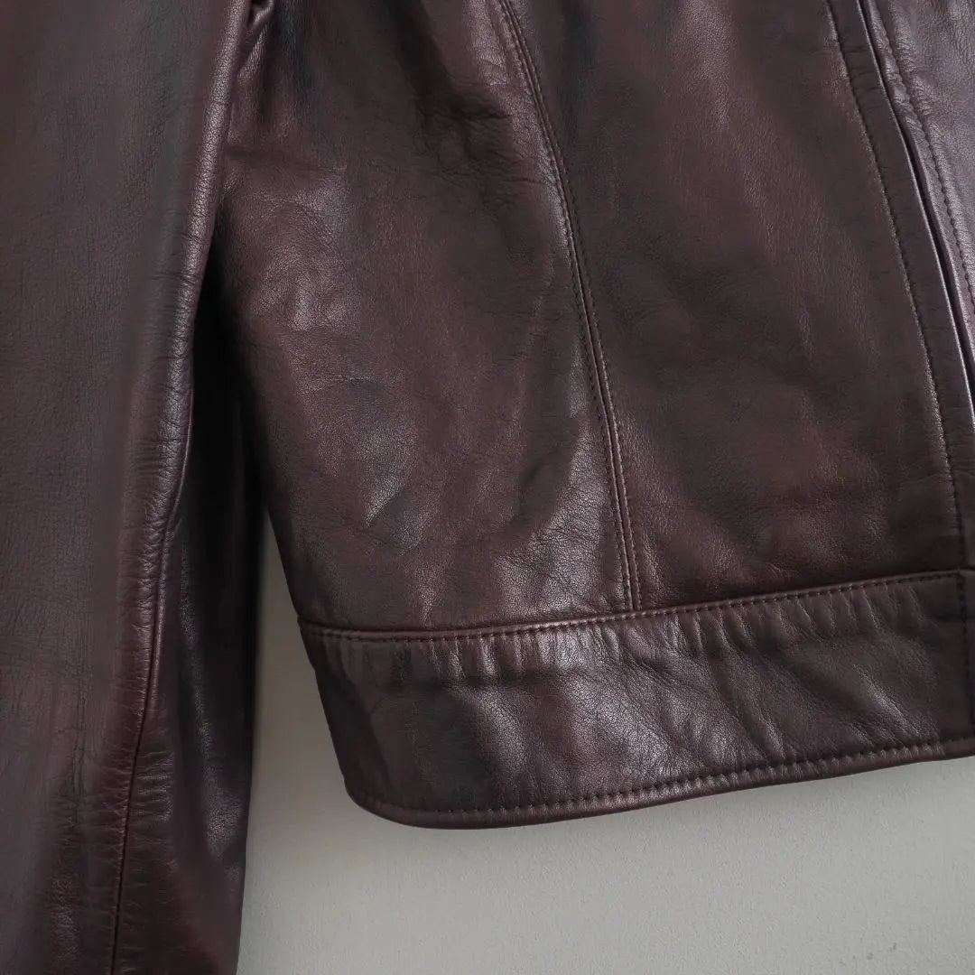 Ralph Lauren genuine leather jacket genuine leather brown beautiful