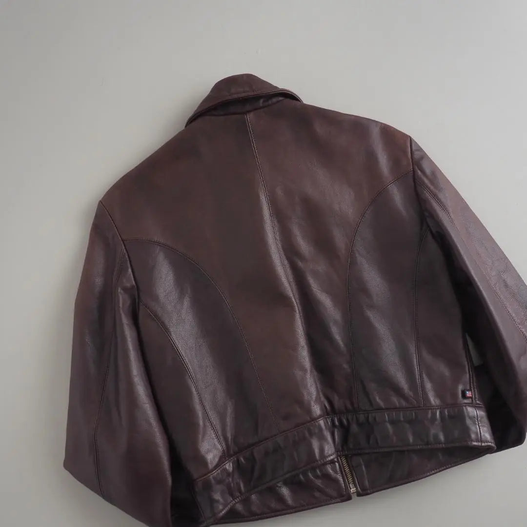 Ralph Lauren genuine leather jacket genuine leather brown beautiful