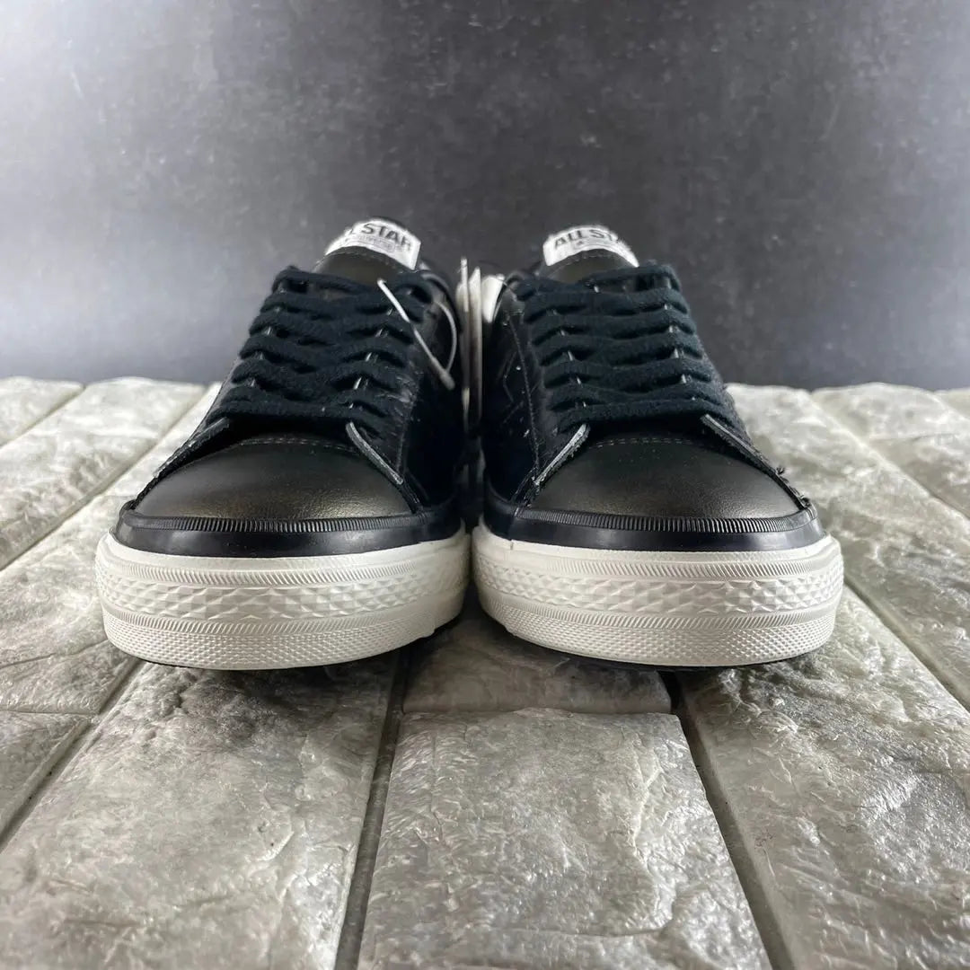 ★90s Converse One Star Made in Japan Leather Embossed Glitter Black 27