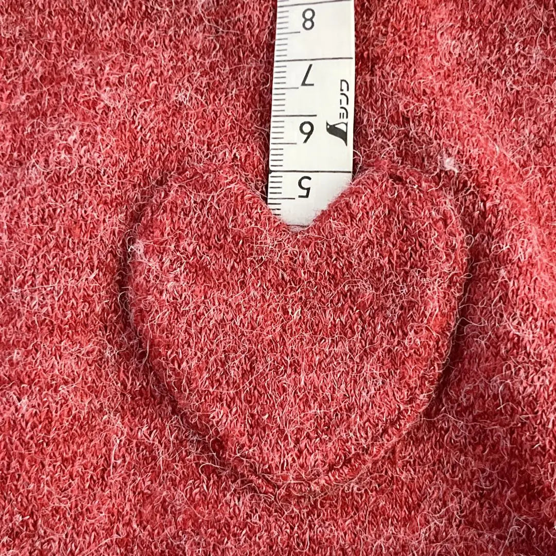 Women's Knit Heart Market LL Red Heart Embroidery