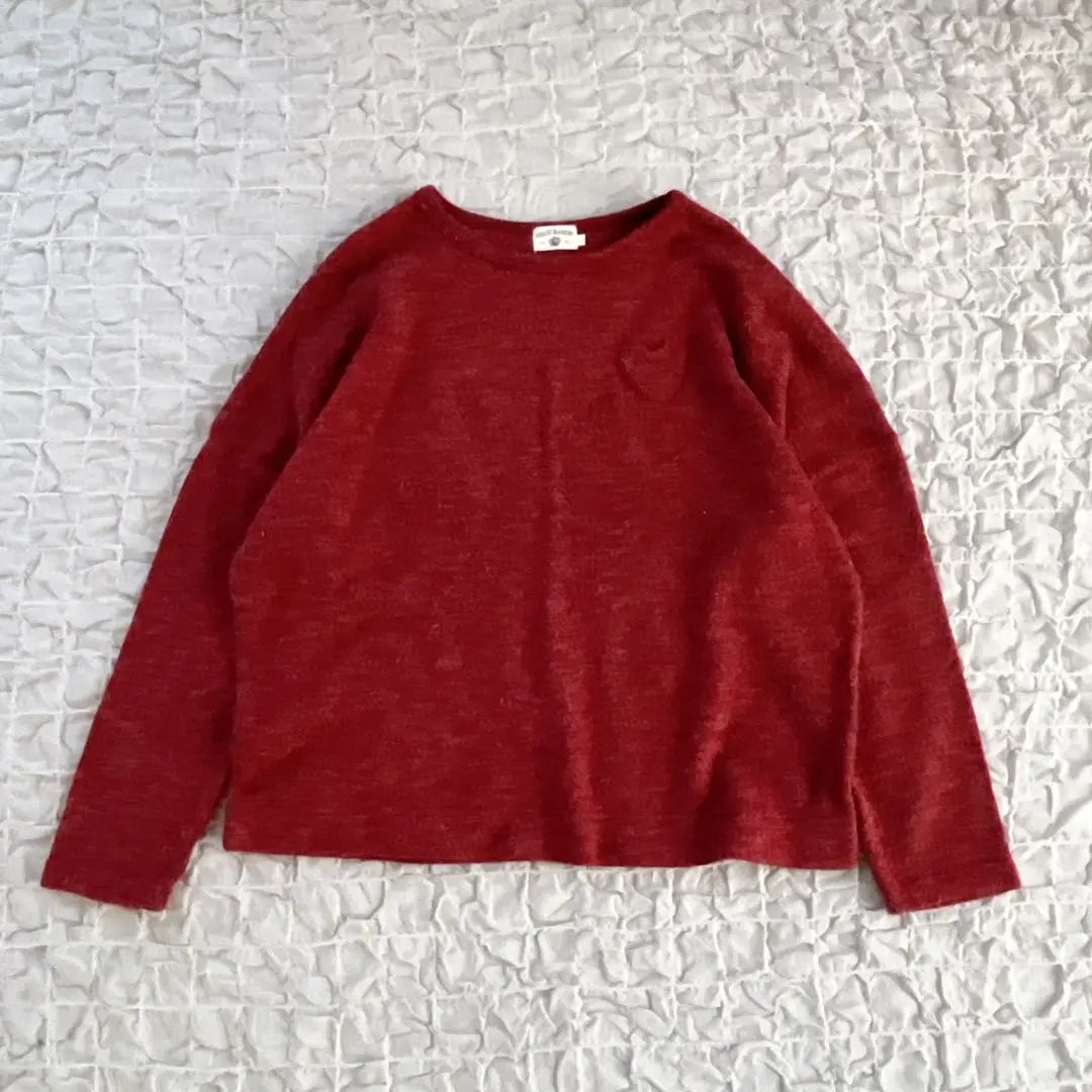 Women's Knit Heart Market LL Red Heart Embroidery