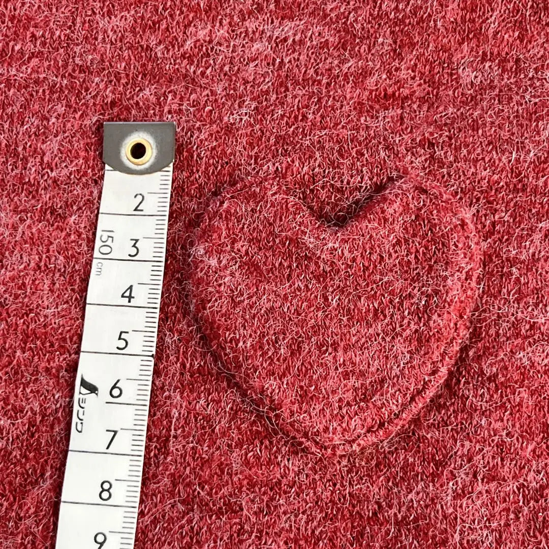 Women's Knit Heart Market LL Red Heart Embroidery