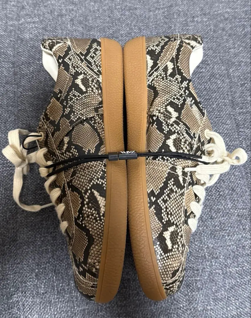 [ZARA] ZARA Animal Print Sneakers Snake Green 38 (24,6cm)