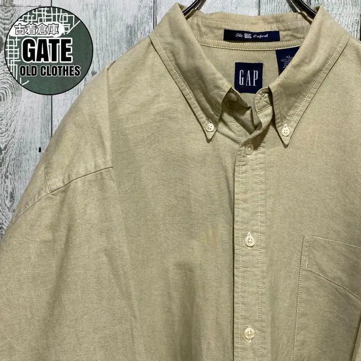 [※Raro] OLD GAP Old Gap ★Camisa BD de manga larga Beige XL | 【※希少】OLD GAP オールド ギャップ ★長袖BDシャツ ベージュ XL