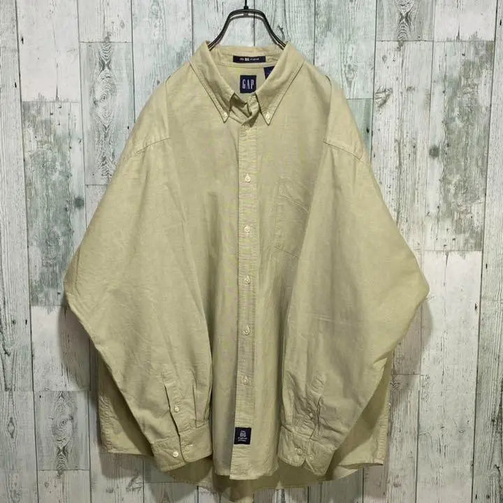 [※Raro] OLD GAP Old Gap ★Camisa BD de manga larga Beige XL | 【※希少】OLD GAP オールド ギャップ ★長袖BDシャツ ベージュ XL