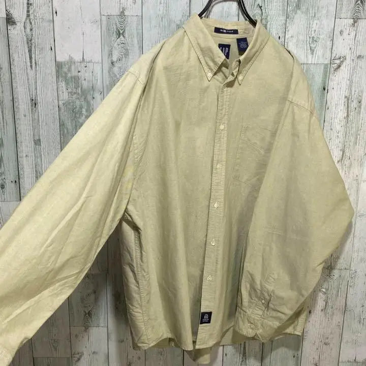 [※Raro] OLD GAP Old Gap ★Camisa BD de manga larga Beige XL | 【※希少】OLD GAP オールド ギャップ ★長袖BDシャツ ベージュ XL