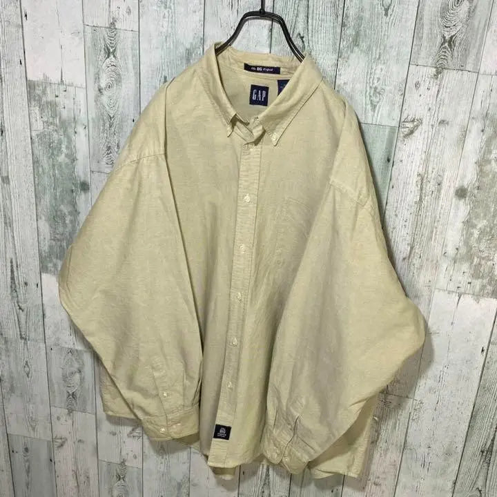 [※Raro] OLD GAP Old Gap ★Camisa BD de manga larga Beige XL | 【※希少】OLD GAP オールド ギャップ ★長袖BDシャツ ベージュ XL