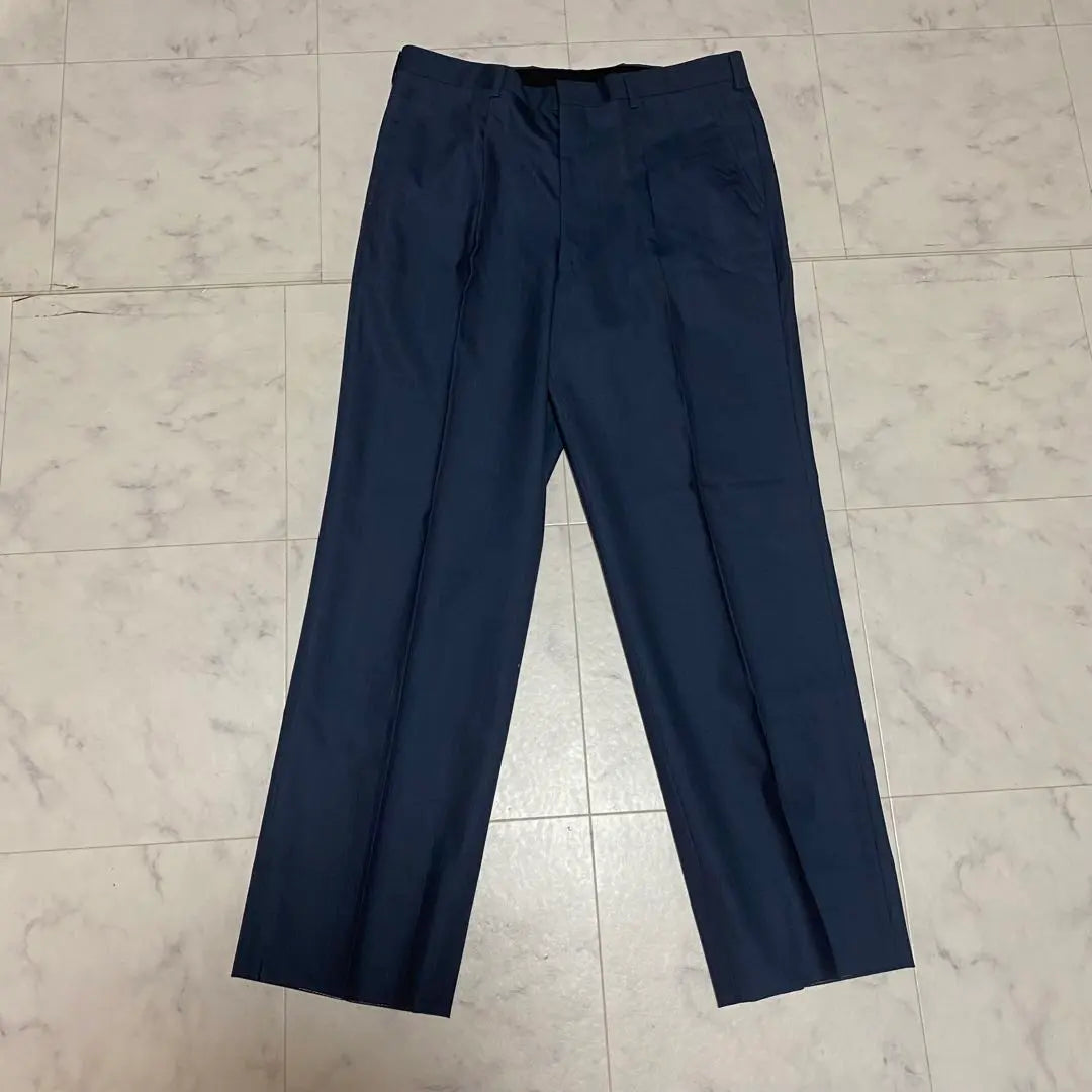 ✨ Pantalones de traje azul marino para hombre 100 % lana de alta calidad [formal y de negocios]