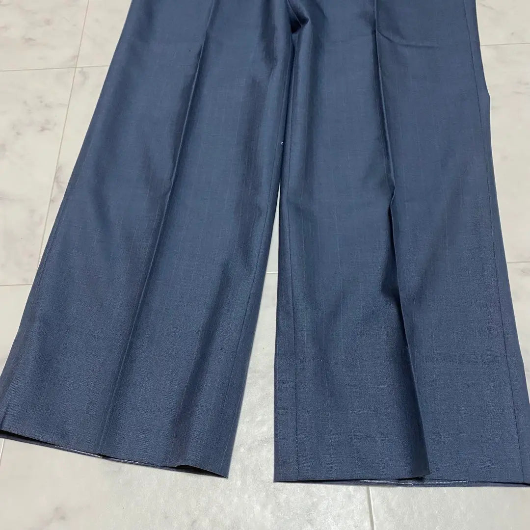 ✨ Pantalones de traje azul marino para hombre 100 % lana de alta calidad [formal y de negocios]