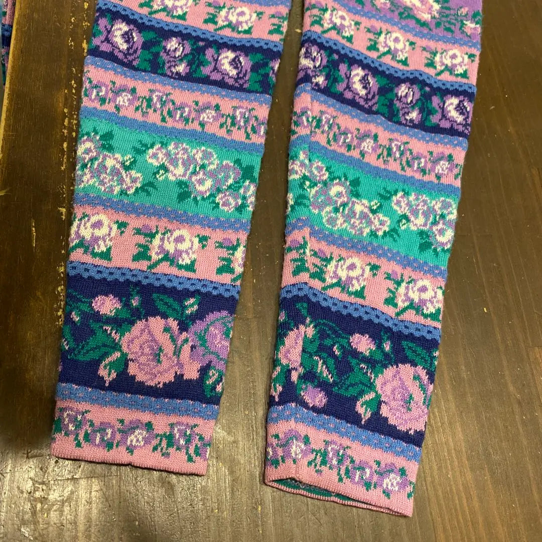 KENZO JUNGLE Pink x Purple x Light Blue Floral Knit