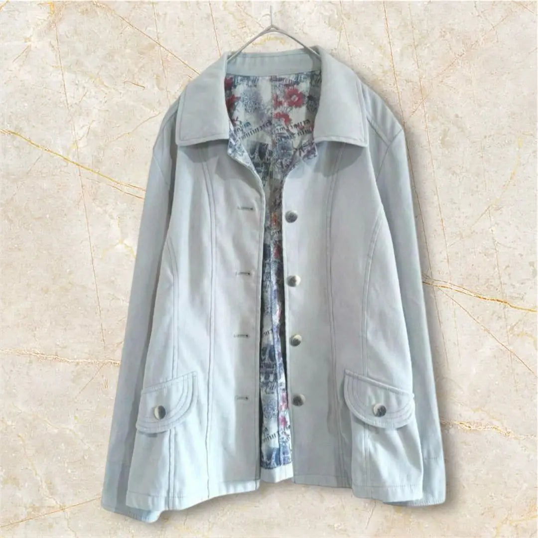 A718 * globallade chaqueta sastre forro estampado flores m moda | a718＊globallade テーラードジャケット 裏地花柄 M おしゃれ