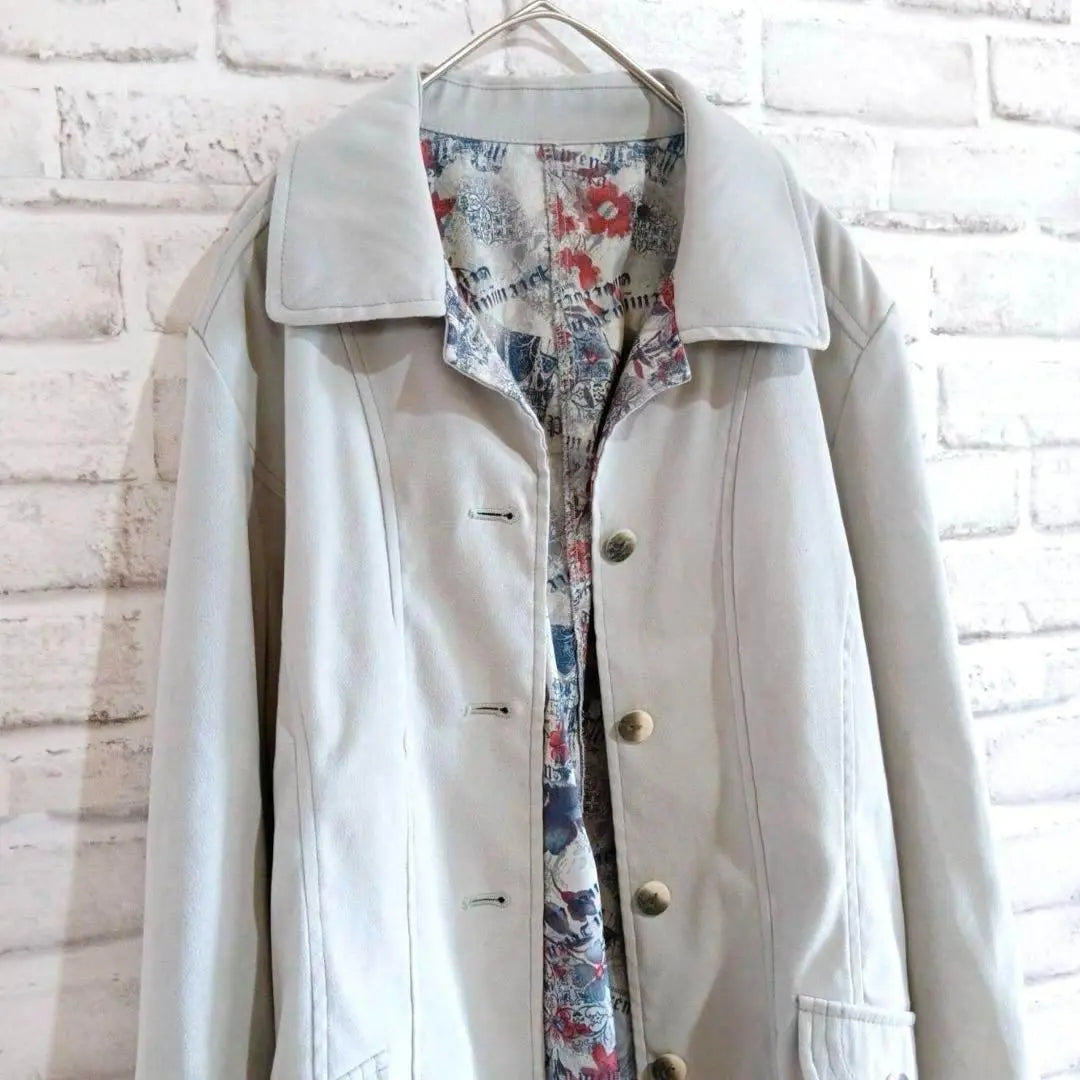 A718 * globallade chaqueta sastre forro estampado flores m moda | a718＊globallade テーラードジャケット 裏地花柄 M おしゃれ