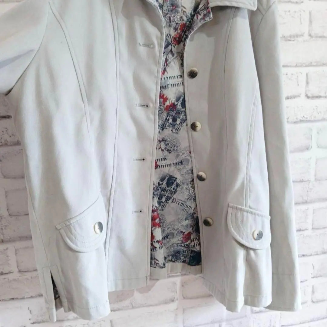 A718 * globallade chaqueta sastre forro estampado flores m moda | a718＊globallade テーラードジャケット 裏地花柄 M おしゃれ