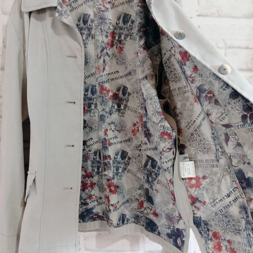 A718 * globallade chaqueta sastre forro estampado flores m moda | a718＊globallade テーラードジャケット 裏地花柄 M おしゃれ