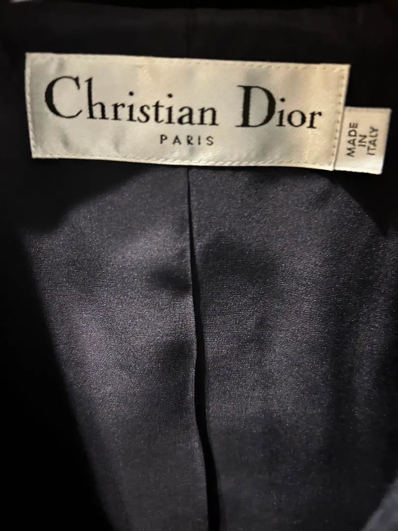 Christian Dior Double-breasted Medium Coat Navy