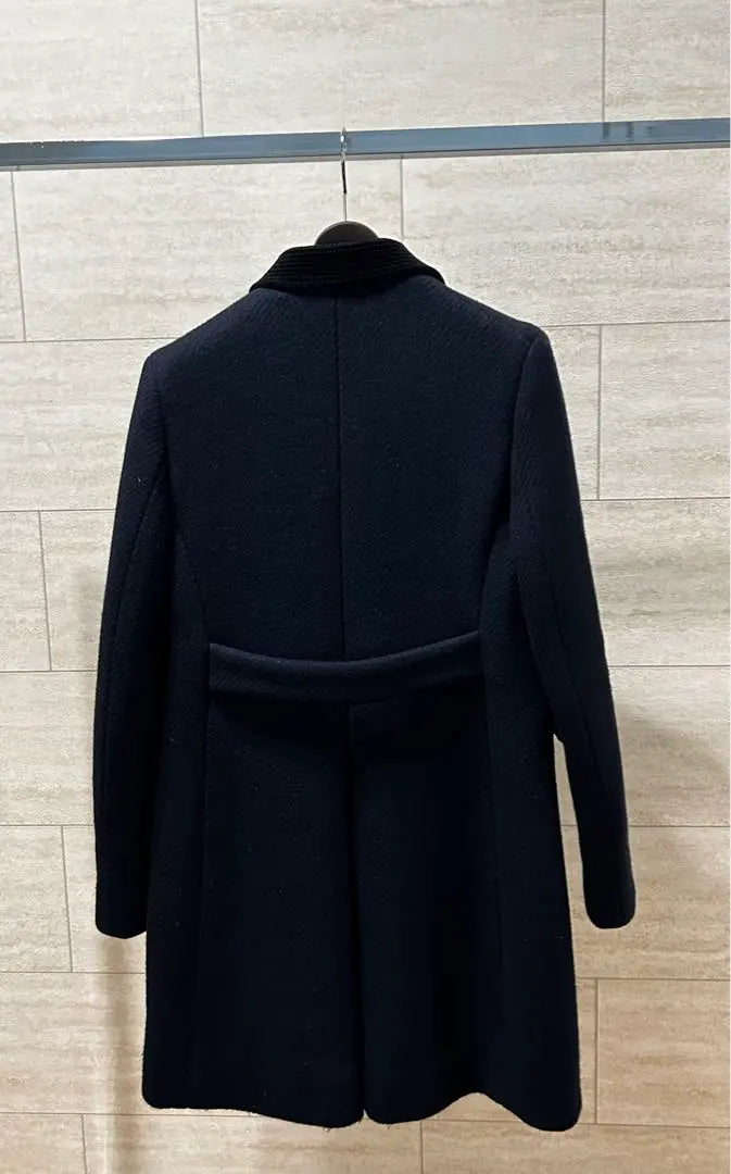 Christian Dior Double-breasted Medium Coat Navy