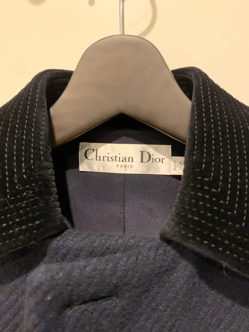 Christian Dior Double-breasted Medium Coat Navy