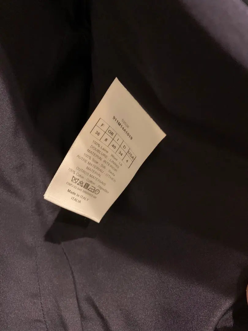 Christian Dior Double-breasted Medium Coat Navy