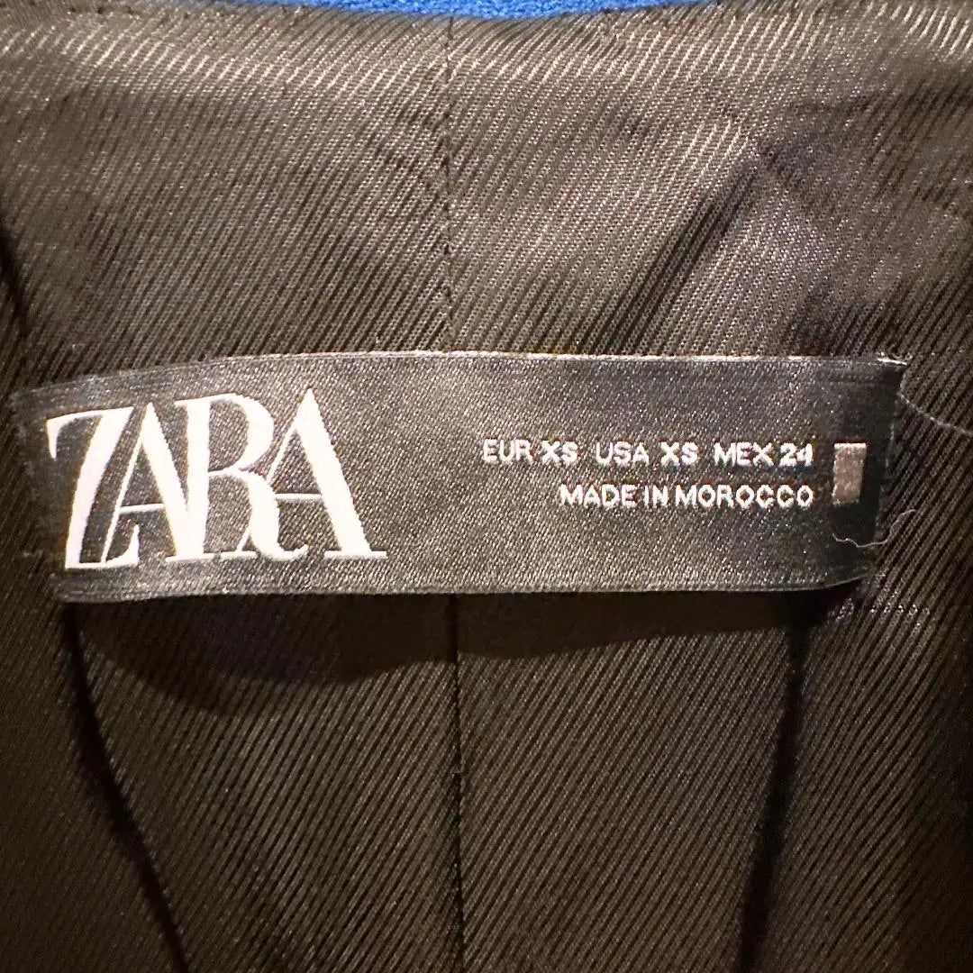 ZARA Tailored Jacket Double Breasted Blue XS