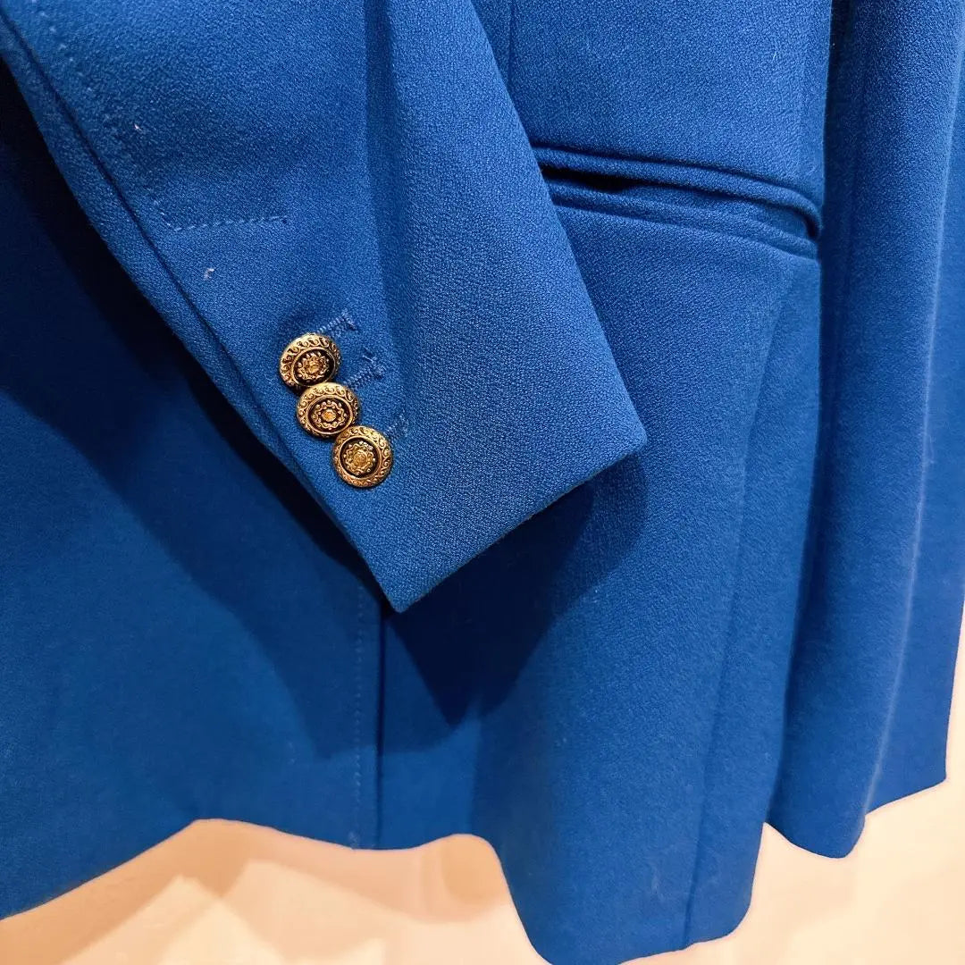 ZARA Tailored Jacket Double Breasted Blue XS