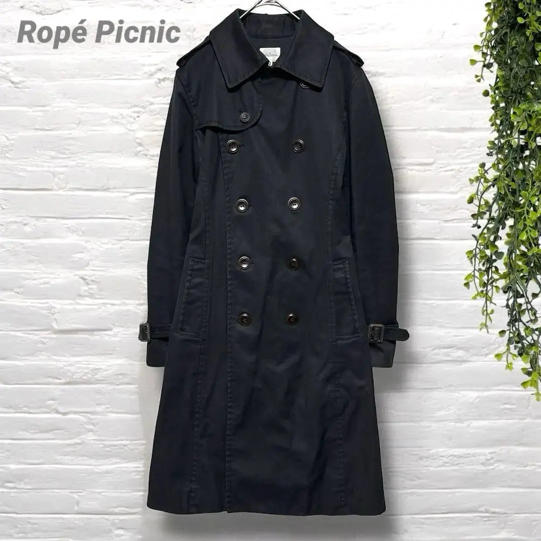 Lope Gabardina Picnic Abrigo Primavera Negro 38 | ロペピクニック トレンチコート ブラック 38