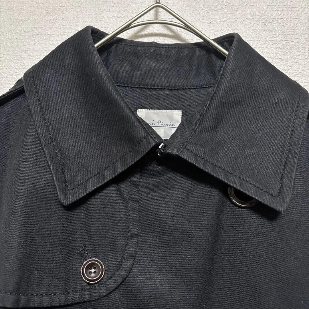 Lope Gabardina Picnic Abrigo Primavera Negro 38 | ロペピクニック トレンチコート ブラック 38