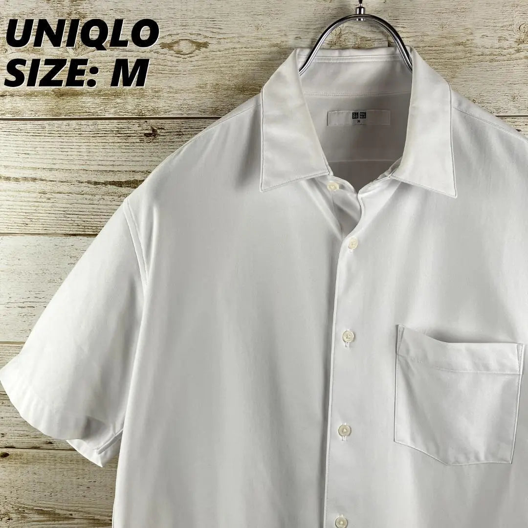 Camisa ✨UNIQLO✨ Blanca Manga Corta Bolsillo en el Pecho Sencilla