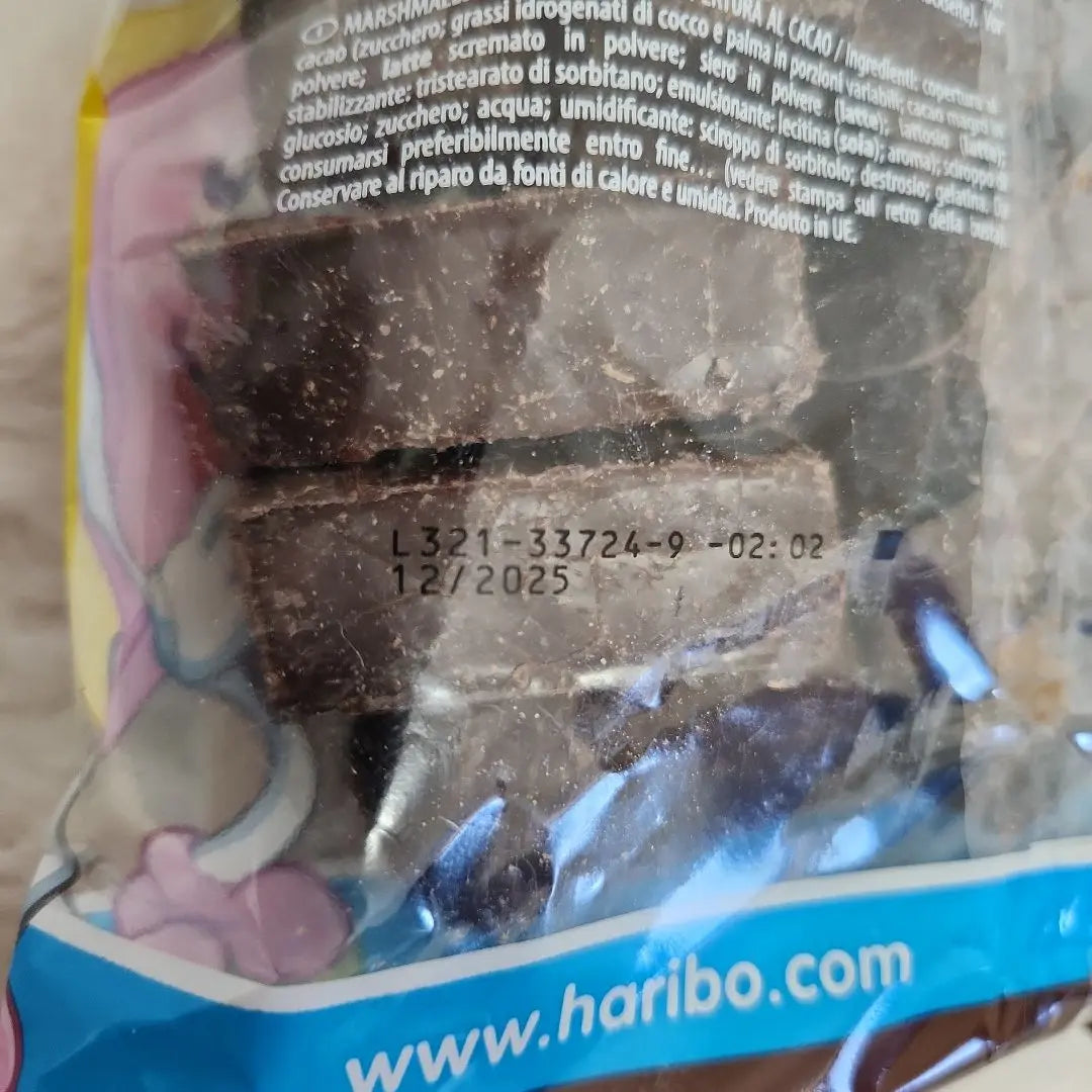 1 bolsa de malvaviscos de chocolate Haribo Chamallows Harbor