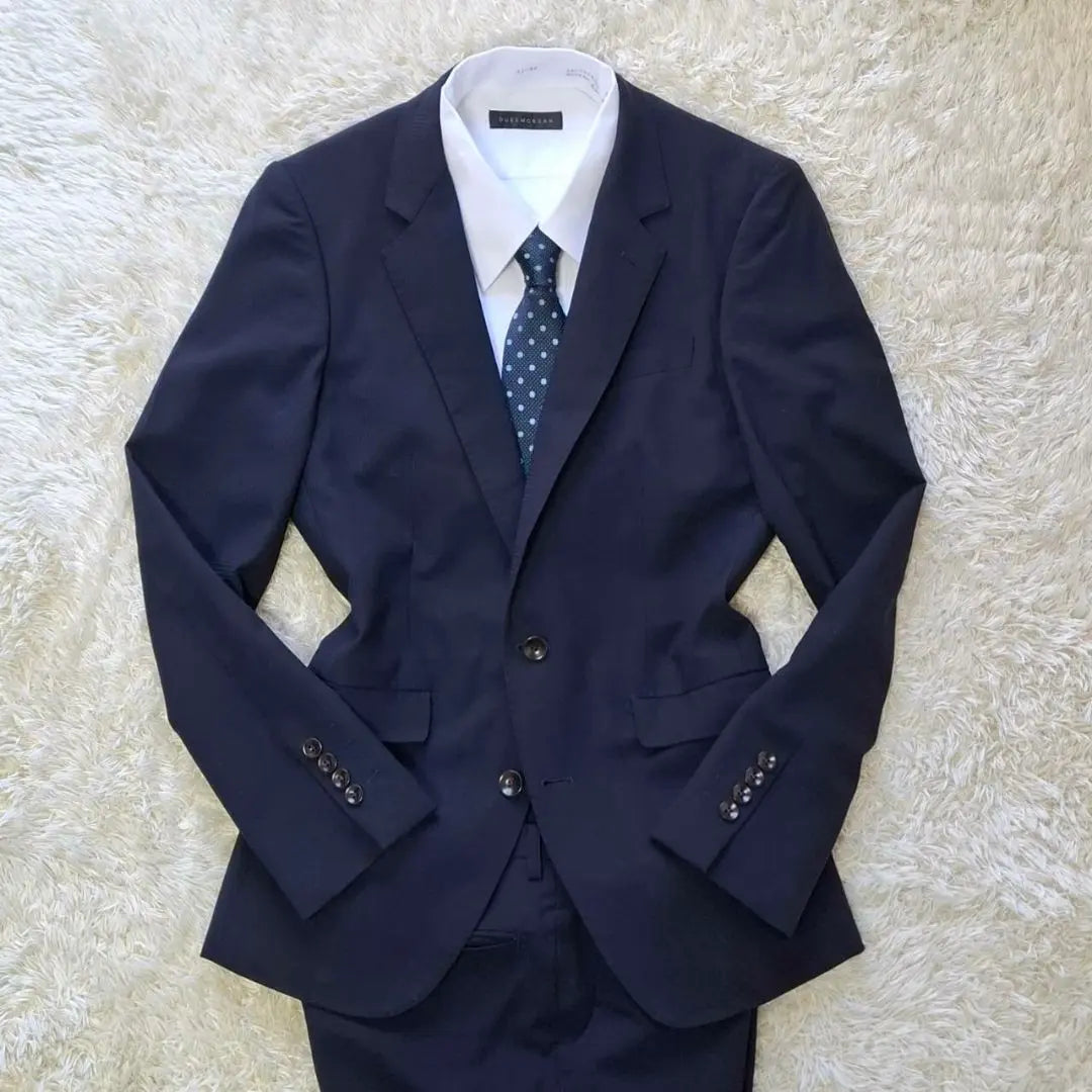 Suit Select Suit Setup Shadow Check Pattern Navy Wool Blend S Washed