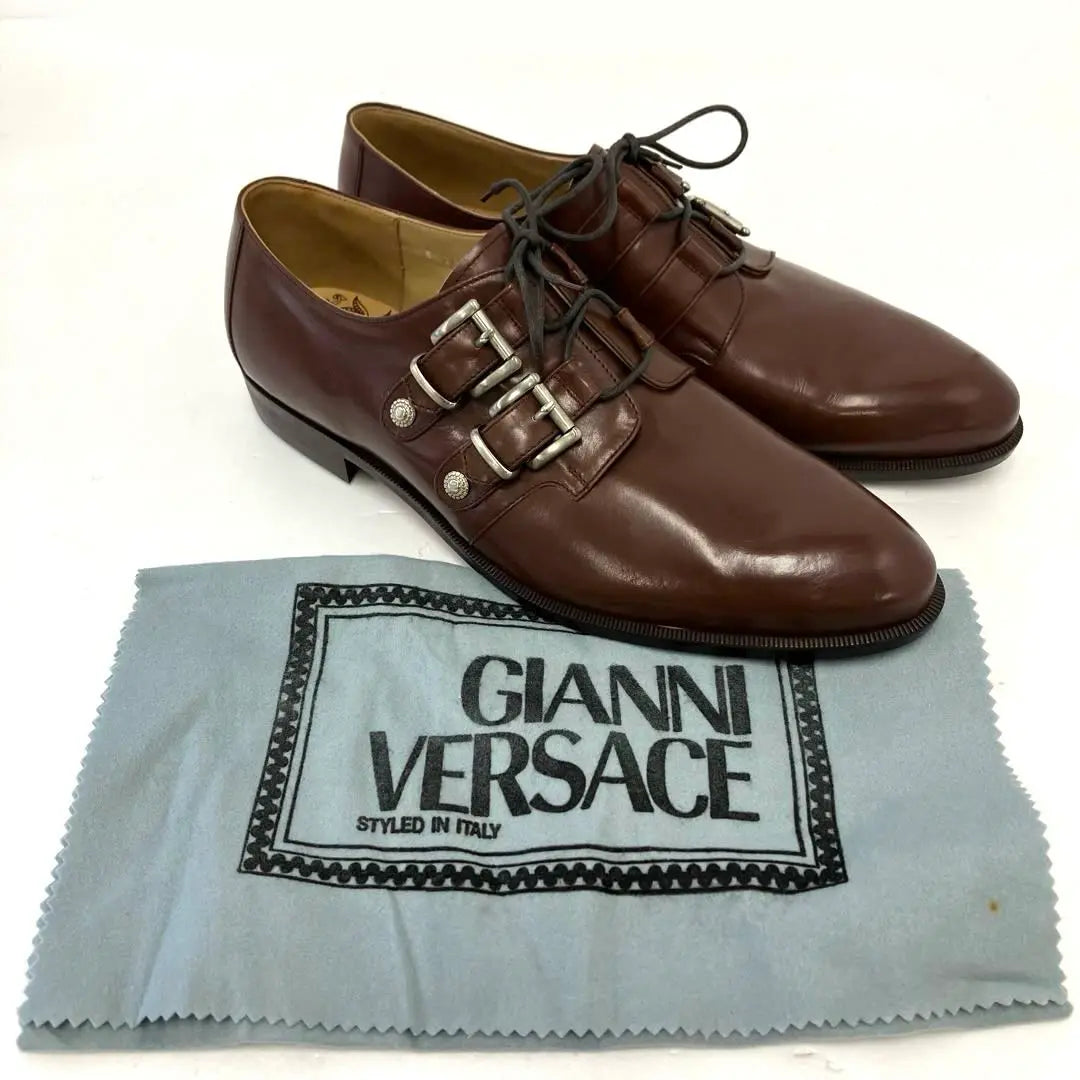 Vintage☆GIANNI VERSACE☆Zapatos de cuero☆Cuero☆Marrón