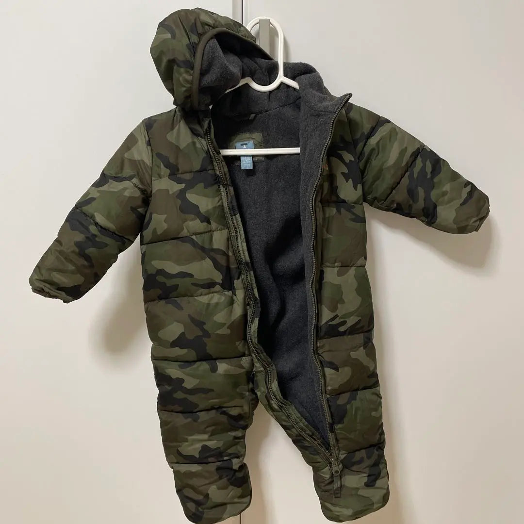 babyGap Camouflage pattern hooded down coat