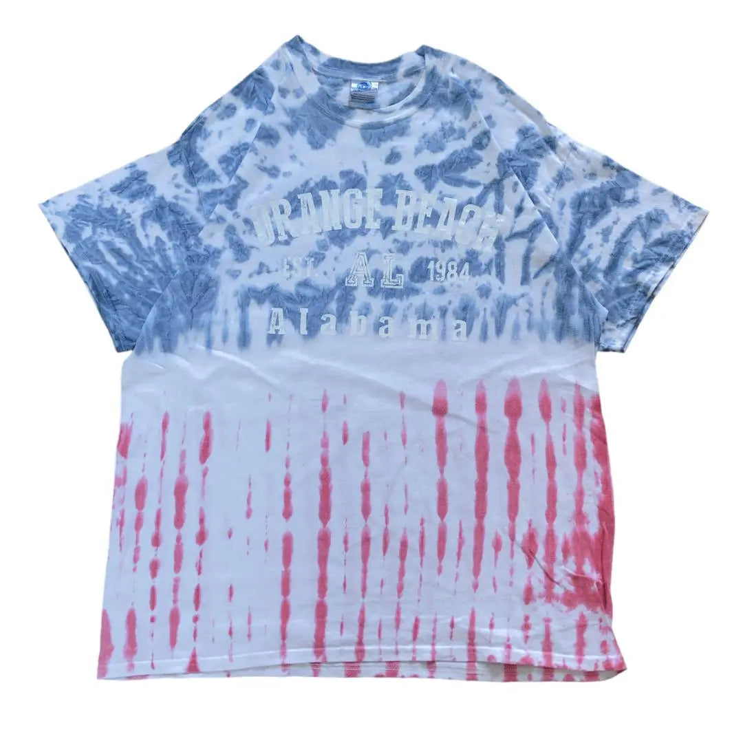 US used clothing, short sleeve T-shirt, tie-dye, Alabama, Orange Beach, summer used clothing q39