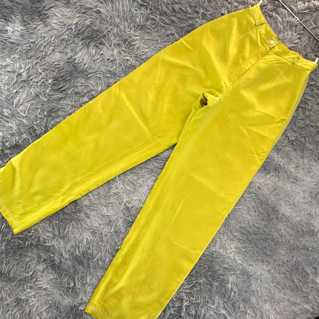 ✨Good condition✨ Visee casual pants Silk 100 size M yellow green