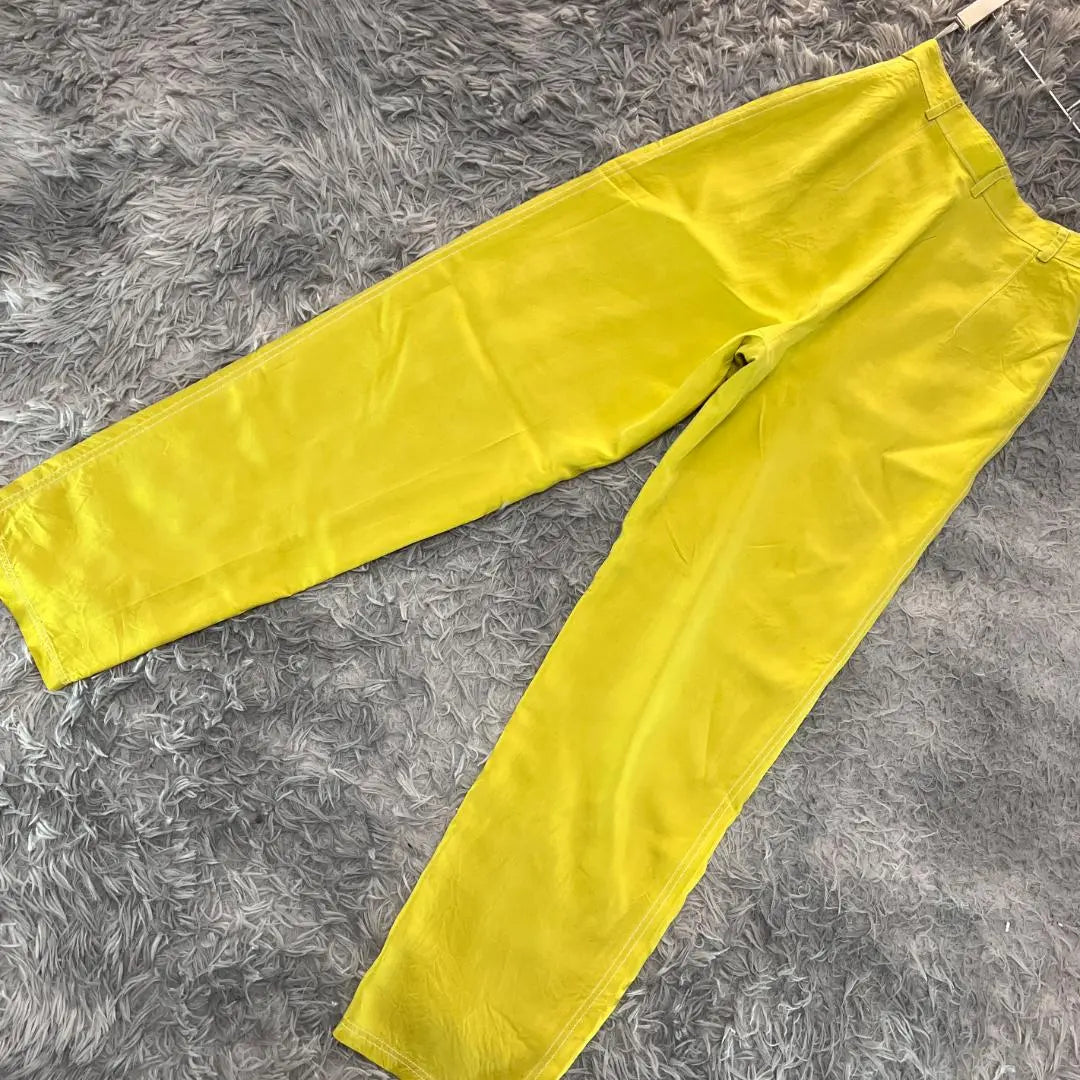 ✨Buen estado✨ Pantalón casual Visee Seda 100 talla M amarillo verde