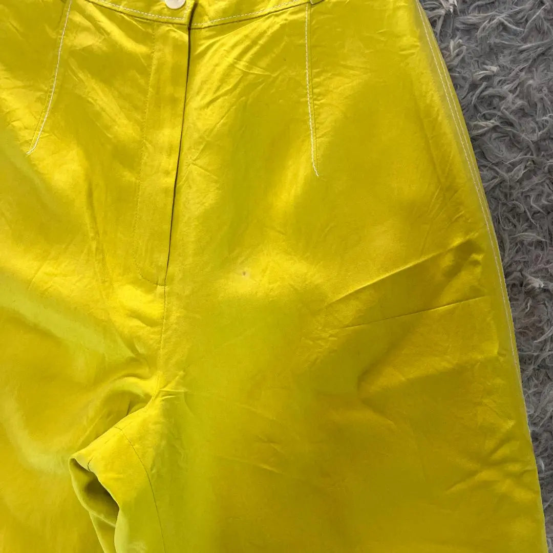 ✨Good condition✨ Visee casual pants Silk 100 size M yellow green