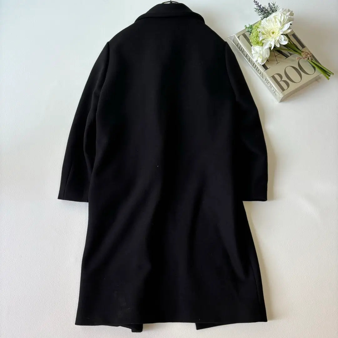 [Extremely beautiful/highest quality] Giorgio Armani Chester Coat Gown Black