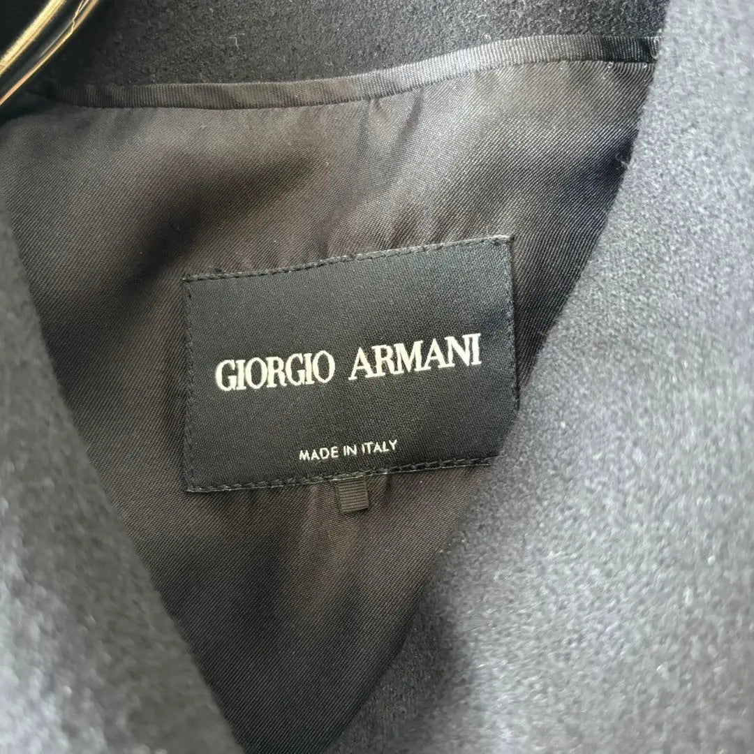 [Extremely beautiful/highest quality] Giorgio Armani Chester Coat Gown Black