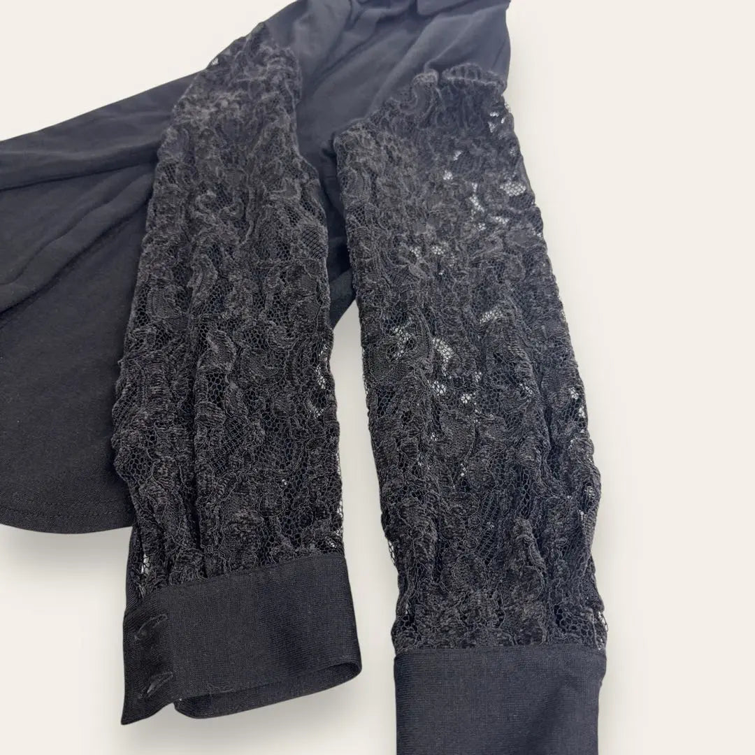 Beauty Adonisis 3D Floral Color Cotton Lace Cardigan Black | 美品 アドニシス 3Dフローラルカラー コットンレースカーディガン ブラック