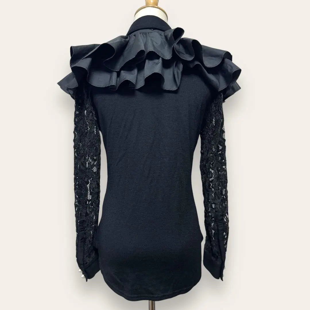 Beauty Adonisis 3D Floral Color Cotton Lace Cardigan Black | 美品 アドニシス 3Dフローラルカラー コットンレースカーディガン ブラック