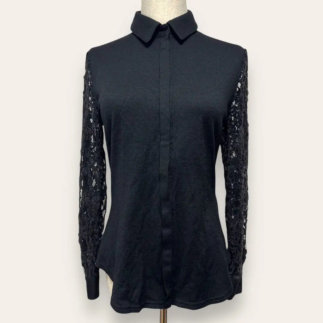 Beauty Adonisis 3D Floral Color Cotton Lace Cardigan Black | 美品 アドニシス 3Dフローラルカラー コットンレースカーディガン ブラック