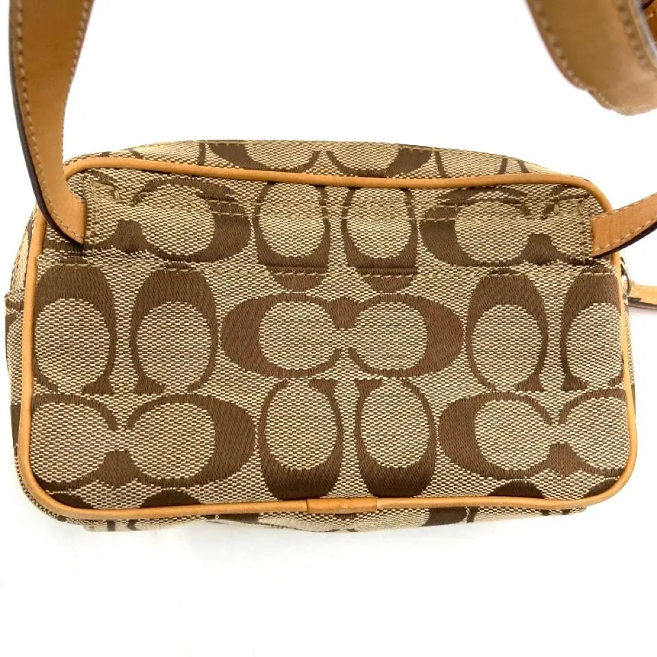 COACH Signature Beige Waist Bag Waist Pouch