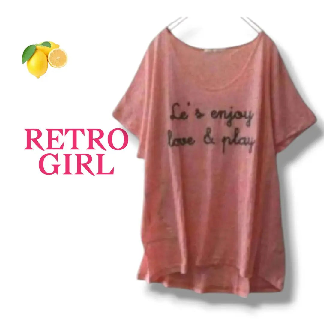 ⏳★Retro Girl Short Sleeve Cut and Sewn Linen Printed T-shirt Marbled [M] Summer