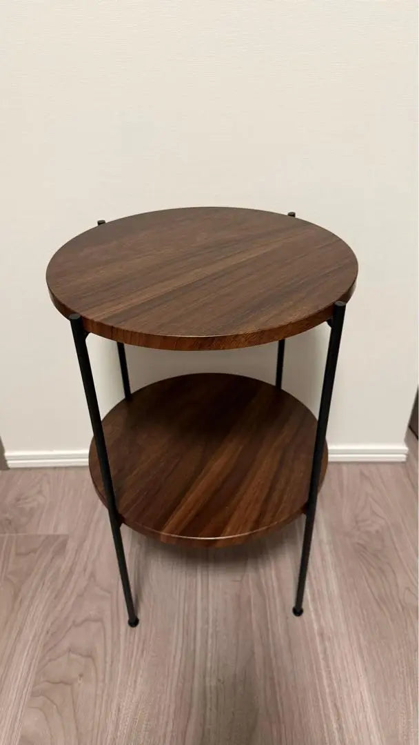 Side table, 2-tier dark brown | サイドテーブル 2段式　ダークブラウン