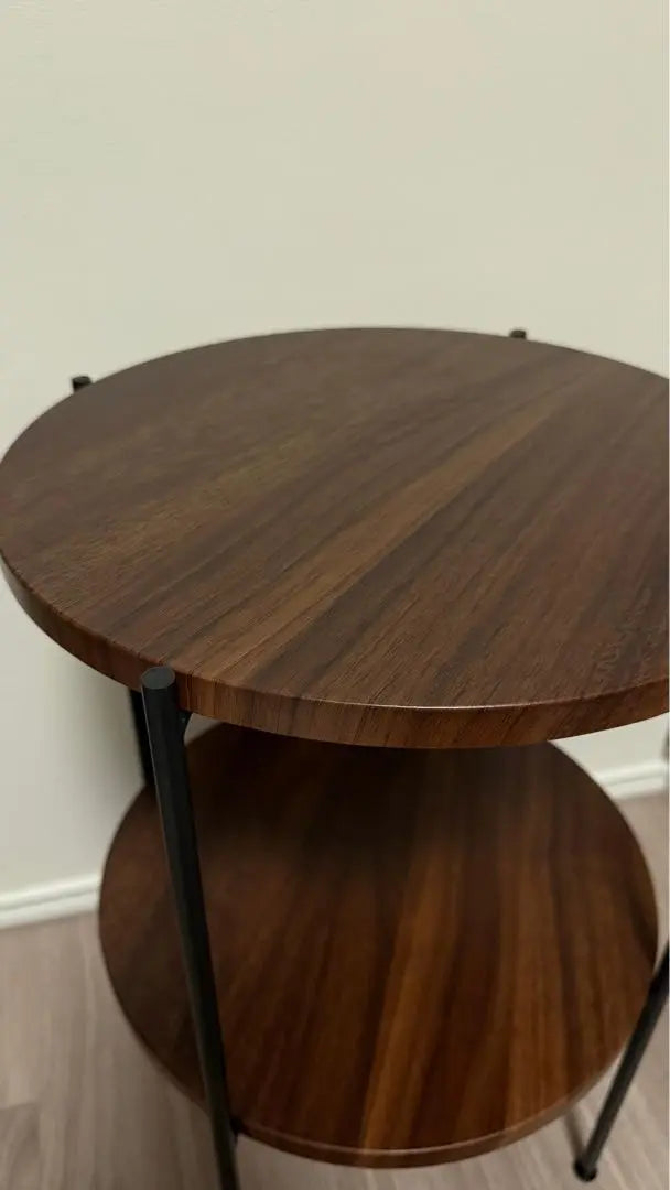 Side table, 2-tier dark brown | サイドテーブル 2段式　ダークブラウン